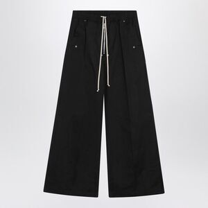 Rick Owens Black Wide Bela Cotton Trousers Men